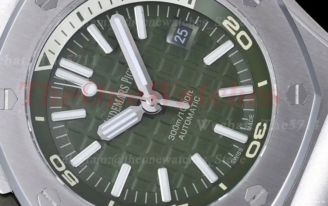 Royal Offshore RU Stk 42mm Diver MY8215 GDF 15710 Green SS Oak 0423